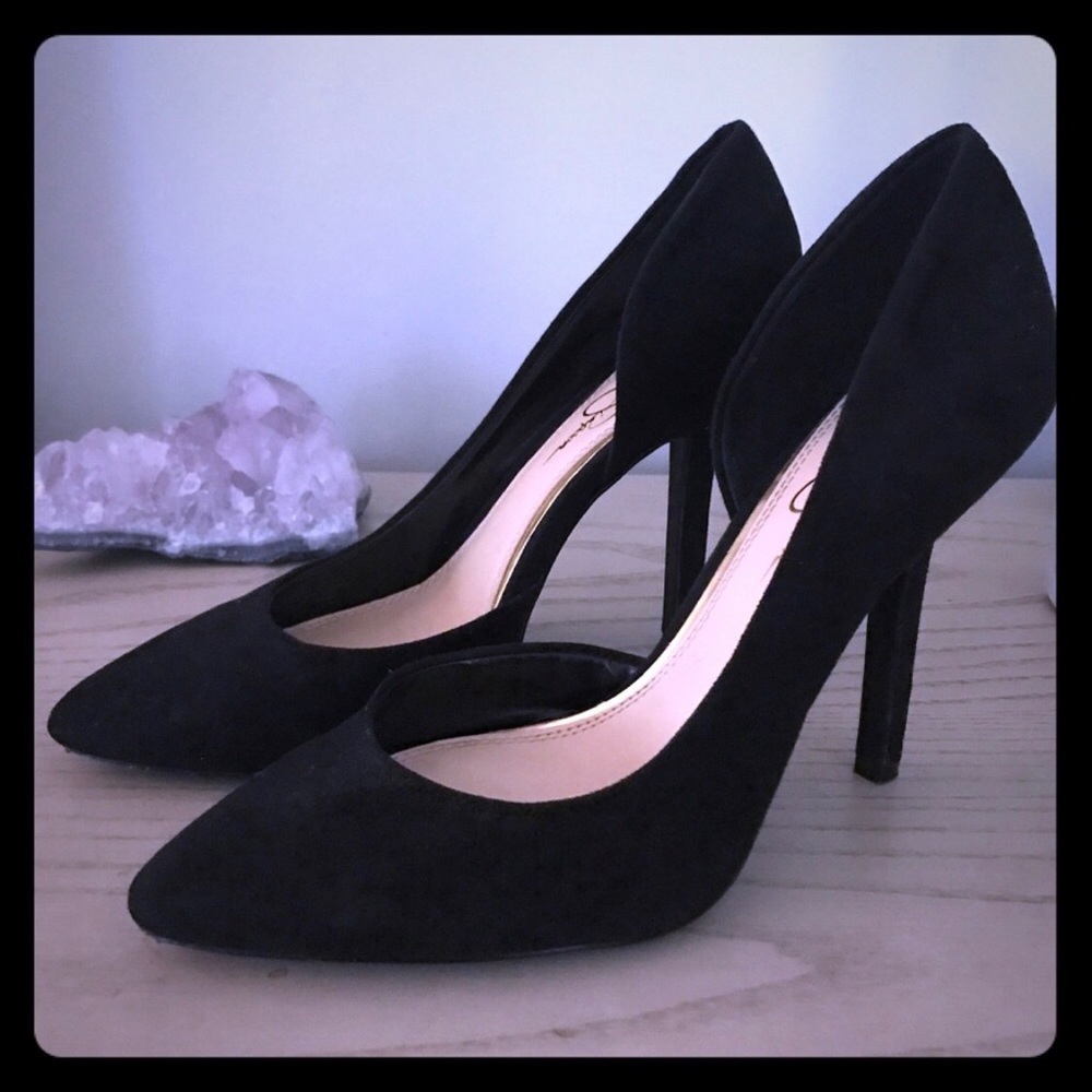 Jessica Simpson Black D’orsay Stiletto Heels